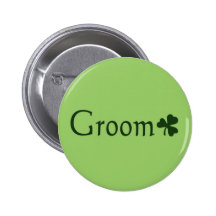 Irish Groom with Shamrock Buttons