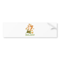 IRISH HARP BUMPER STICKER