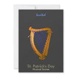 Irish Harp Personalized Invitation