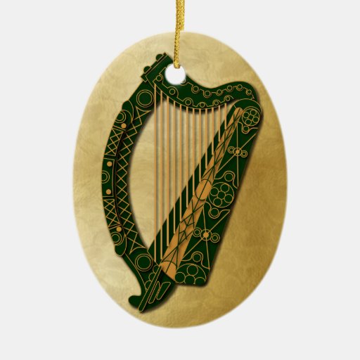 irish harp on gold 2 christmas ornament zazzle irish harp on gold 2 christmas ornament zazzle