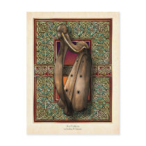 Irish Harp Postcard by Ars_Celtica Irish Harp Postcard
