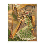 Irish Harp St. Patrick's Day Postcards