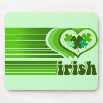 Irish Hearts Shamrock Mousepad