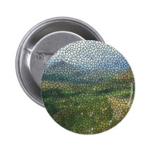 Irish highland as glass windows button