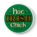 Irish Hot Chick (Round Button) by srussell13 Irish Hot Chick (Round Button)