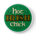 Irish Hot Chick (Round Button) button