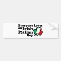 Irish Italian Boy Bumper Stickers