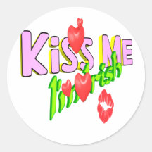 irish.kissme round stickers