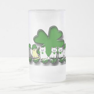 Irish Kitties In A Row Frosted Mug
