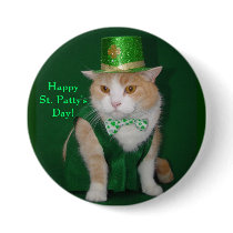 Irish Kitty Button