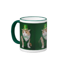 Irish Kitty Mug by myrtieshuman Irish Kitty Mug