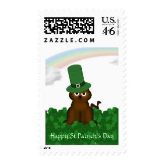 Irish Kitty St. Patrick's Day Postage Stamps stamp