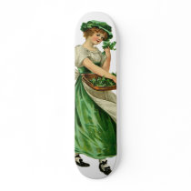 Irish Lass Skateborad, Wearing the Green Skate Decks