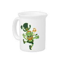 Irish Leprechaun Dancing and Singing pitchers
