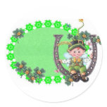 Irish Leprechaun Round Sticker