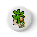 Irish leprechaun rugby player celtic Ireland buttons