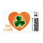 Irish Luck Clover - heart postage