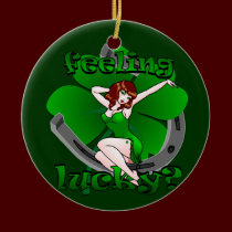 Irish Luck Pin Up Girl Decorations Sexy Pinup Gift ornaments