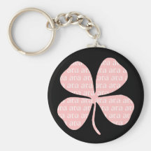 Irish Lucky Pink Shamrock Ava Key Chain