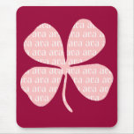 Irish Lucky Pink Shamrock Ava Mouse Pads
