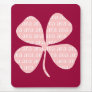 Irish Lucky Pink Shamrock Ava Mouse Pads