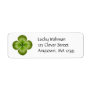 Irish Lucky Shamrock Label