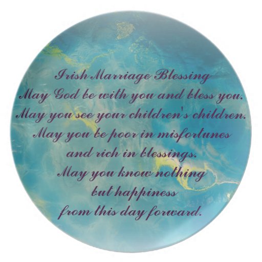 Irish Marriage Blessing Dinner Plate Zazzle