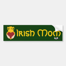 Irish Mom St. Patrick's Day  Bumper Sticker-Cust.