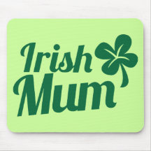 IRISH MUM ST Patricks Day design Mousepad