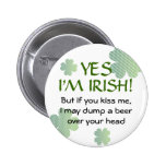 Irish No Kissing Button
