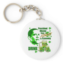 Irish Obama Drink Beer Stimulus Gifts Keychains
