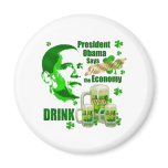 Irish Obama Drink Beer Stimulus Gifts Magnets