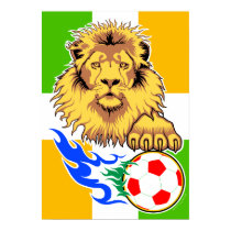 Irish or Côte d'Ivoire Soccer Lion Poster posters