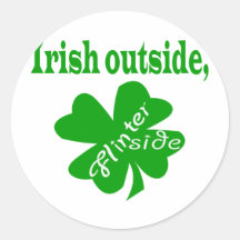 Irish outside, Flinter inside stickers