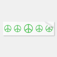 Irish peace shamrock bumper sticker