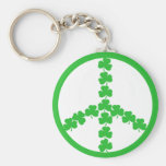 Irish peace shamrock keychains