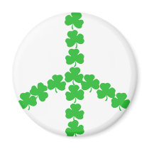 Irish peace shamrock magnets