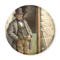 Irish Peasant Farmer Fridge Magnet