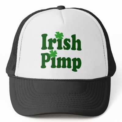 Irish Pimp funny st patricks day mesh hats