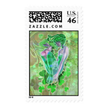 Irish Pinup Lady Postage