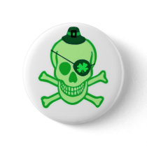 Irish Pirate Skull Button by jamiecreates1 Irish Pirate Skull Button