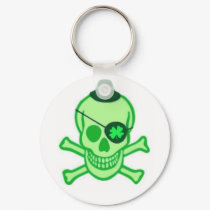 Irish Pirate Skull Keychain by jamiecreates1 Irish Pirate Skull Keychain