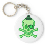 Irish Pirate Skull  Keychain