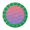 irish plaid 4 leaf clover photo frame magnets