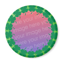 irish plaid 4 leaf clover photo frame magnets by littlethings irish plaid 4 leaf clover photo frame magnets