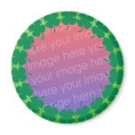 irish plaid 4 leaf clover photo frame magnets