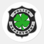 Irish Police Officers Round Sticker
