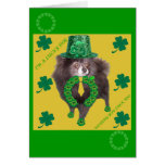 Irish Pomeranian Dad Greeting Cards