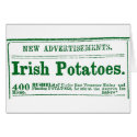Irish Potato Newspaper Advertisement Civil War era cards