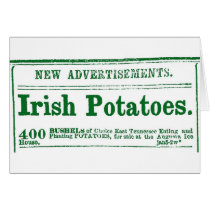 Irish Potato Newspaper Advertisement Civil War era cards